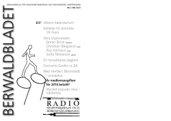 Berwaldbladet 1 - Radiosymfonikernas och Radiokörens Vänförening