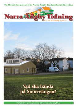 Tidning 4 2012 - Norra Ängby Trädgårdsstadsförening
