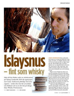 "Allt om Whisky" nummer 1, 2014: Islaysnus
