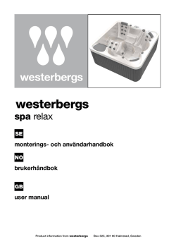 Westerbergs SPA Relax anvisning