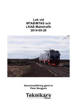 Lok vid MTAB/MTAS och LKAB Malmtrafik 2014-05-26