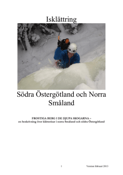 Isklättring Södra Östergötland och Norra Småland