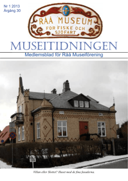 museitidningen - Råå Museum | För fiske och sjöfart