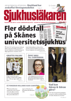Fler dödsfall på Skånes universitetssjukhus