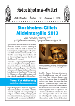Gille Tidender nr 1-2013