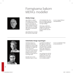 Formgivarna bakom MEFA:s modeller