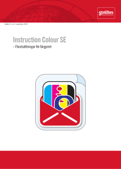 Instruktion för printning i färg hos Strålfors, svensk text