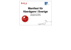 Manifest för fiberägare i Sverige