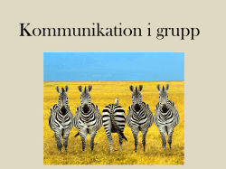 Kommunikation i grupp
