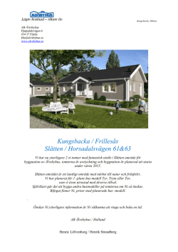 Kungsbacka / Frilles&aring;s Sl&auml;tten / Horsadalsv&auml;gen 61&63