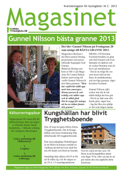 Gunnel Nilsson bästa granne 2013