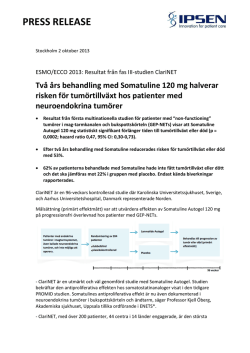 Press release ClariNET Svenska