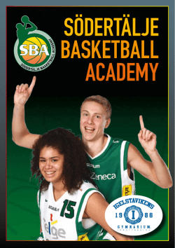 SBA broschyr.pdf - Södertälje basketbollklubb