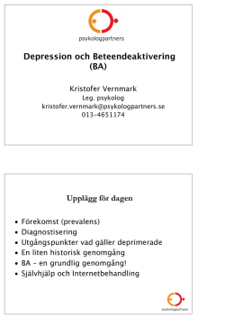 Depression steg1 linköping höst 12