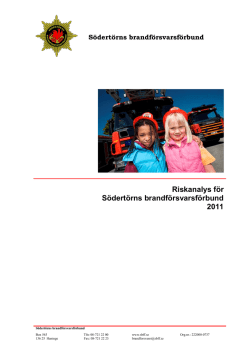 Riskanalys för Södertörns brandförsvarsförbund 2011