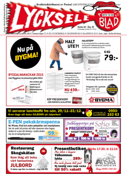 Annonsbladet vecka 49, 2014 - Nya Tryckeriet i Lycksele AB