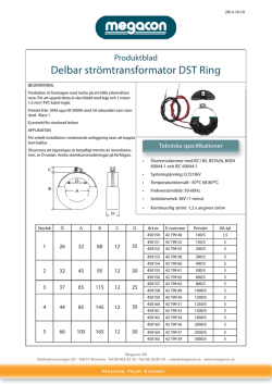 Delbar strömtransformator DST Ring