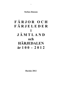 FÄRJOR DEL II, START 2003-04-27