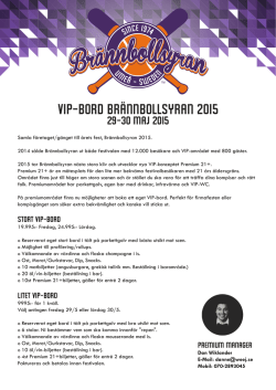 VIP-bord Brännbollsyran 2015