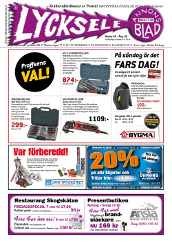 Annonsbladet vecka 45, 2014 - Nya Tryckeriet i Lycksele AB