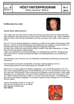 AS Program 3 2014 - Aktiva Seniorer Malmö