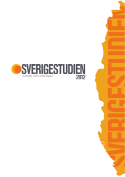 Sverigestudien 2012 rapport