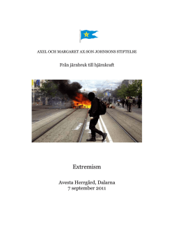 Extremism - Axel and Margaret Ax:son Johnson Foundation
