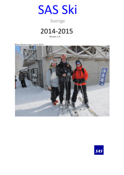 SAS Ski 2015 v1.4 - SAS Group Club Sweden