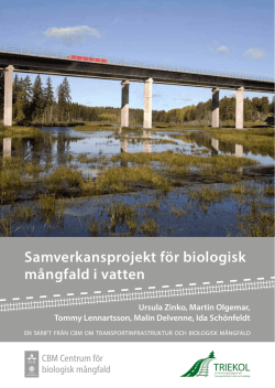 Samverkansprojekt för biologisk mångfald i vatten