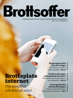 Läs nr 1/2013 som PDF - Tidningen Brottsoffer