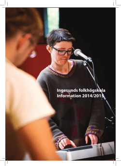 Information 2014/2015 - Ingesunds folkhögskola
