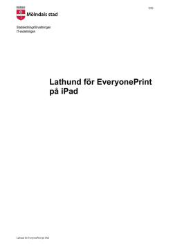 Lathund för EveryonePrint på iPad