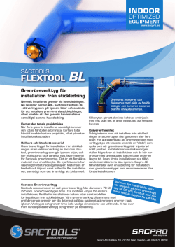 Produktblad Sactools Flextool BL