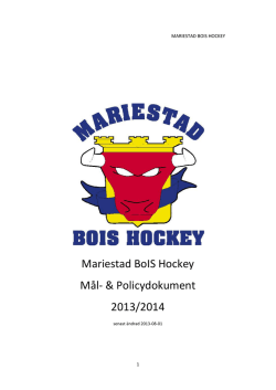 Hela policyn finns här - Mariestad BoIS Hockey