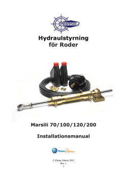 Svensk manual Marsili Hydraulstyrningar