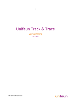 Unifaun Track & Trace