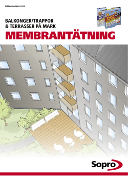 Membrantätning - Balkonger/trappor & terrasser