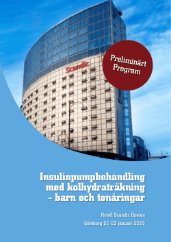 Inbjudningsprogram Insulinpumpkurs 2015