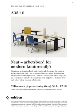 Neat – arbetsbord för modern kontorsmiljö