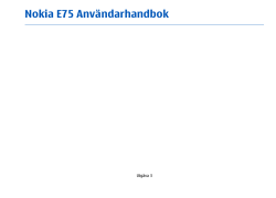 PDF Nokia E75 Användarhandbok - File Delivery Service