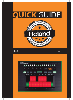 TB-3 Svensk Quick Guide - Roland Scandinavia a/s