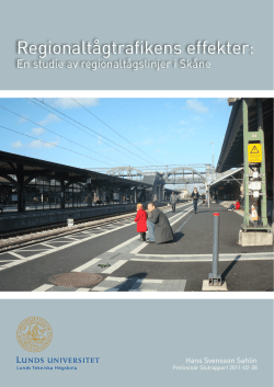 Regionaltågtrafikens effekter: En studie av