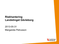 Presentation Intern kontroll, M. Petrusson, Landstinget Gävleborg