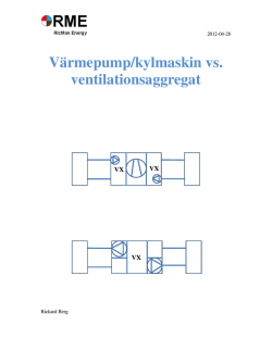Värmepump/kylmaskin vs. ventilationsaggregat