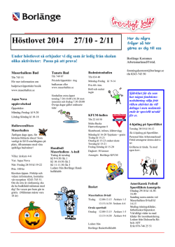höstlov2014-2 - Borlänge kommun