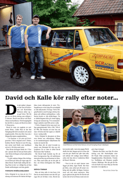 David och Kalle kör rally efter noter