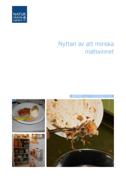 Nyttan av att minska matsvinnet ISBN 978-91