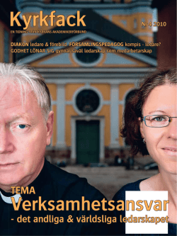 Kyrkfack 4/2010 - Kyrkans Akademikerförbund
