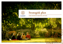 Strategisk plan LUB 2014 - 2016