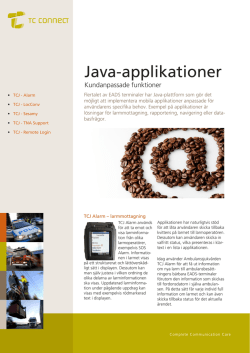 Ladda ner produktblad för våra Java-applikationer